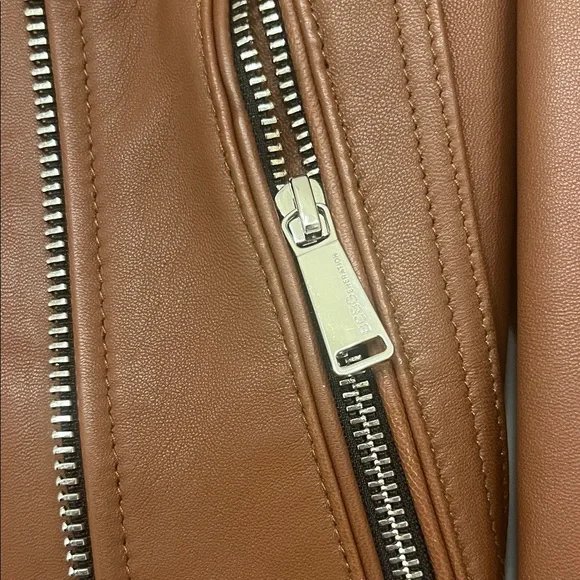 BCBG Women's Genuine Leather Moto Jacket - Picture 8 of 8